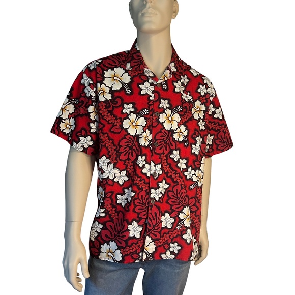 Hilo Hattie Vtg Hawaiian Tiki Shirt Full Button Front handsome colour mix NWOT - Picture 2 of 16